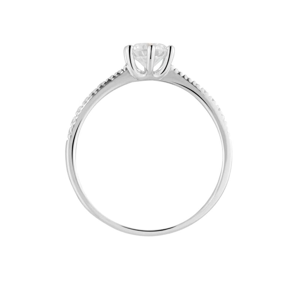 Anello Solitario Claire Oro Bianco Cubic Zirconia - Anelli con Pietre Donna | Stroili