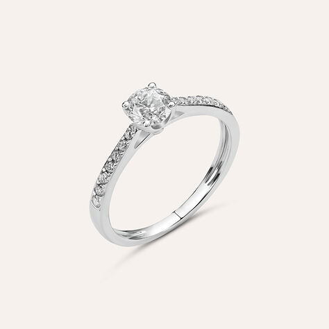 Anello Solitario Diamade Oro Bianco Diamante Lab-Grown - Anelli con Pietre Donna | Stroili