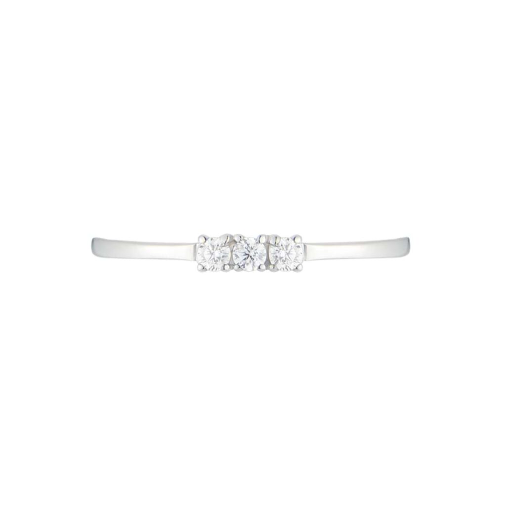 Anello Trilogy Claire Oro Bianco Cubic Zirconia - Anelli con Pietre Donna | Stroili