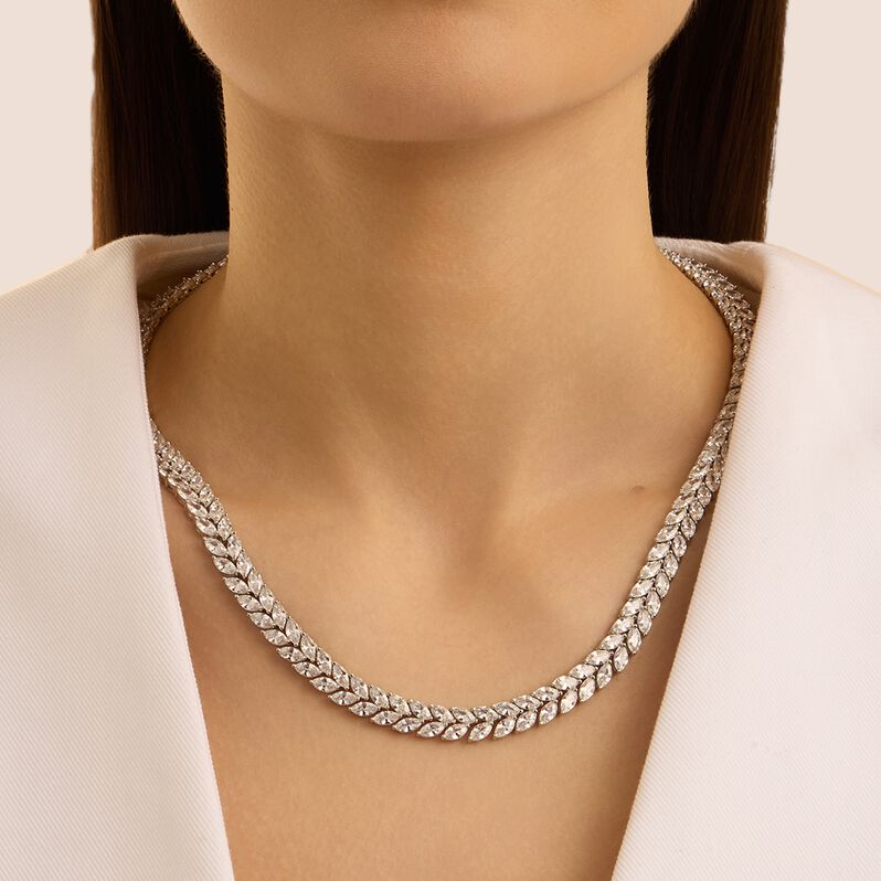 Collana Tennis Silver Elegance Argento Rodiato Cubic Zirconia - Collane Tennis Donna | Stroili