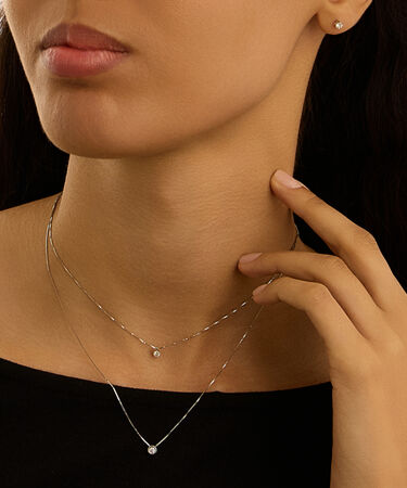 Collana Punto Luce Firmamenti Oro Bianco Diamante