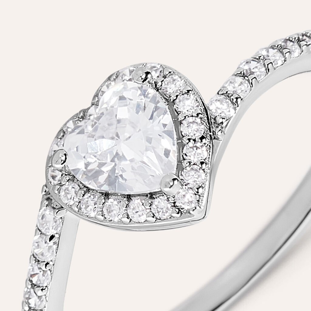 Anello Solitario Silver Elegance Argento Rodiato Cubic Zirconia