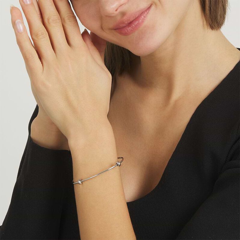 Bangle Love Beats Argento Rodiato - Bracciali Rigidi Donna | Stroili