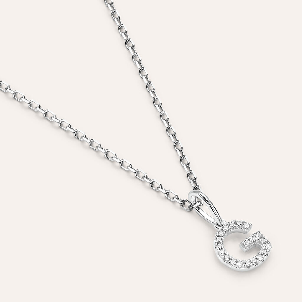 Pendente Sophia Oro Bianco Diamante - Ciondoli Donna | Stroili