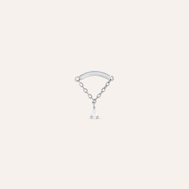 Piercing Orecchio Bon Ton Oro Bianco Cubic Zirconia