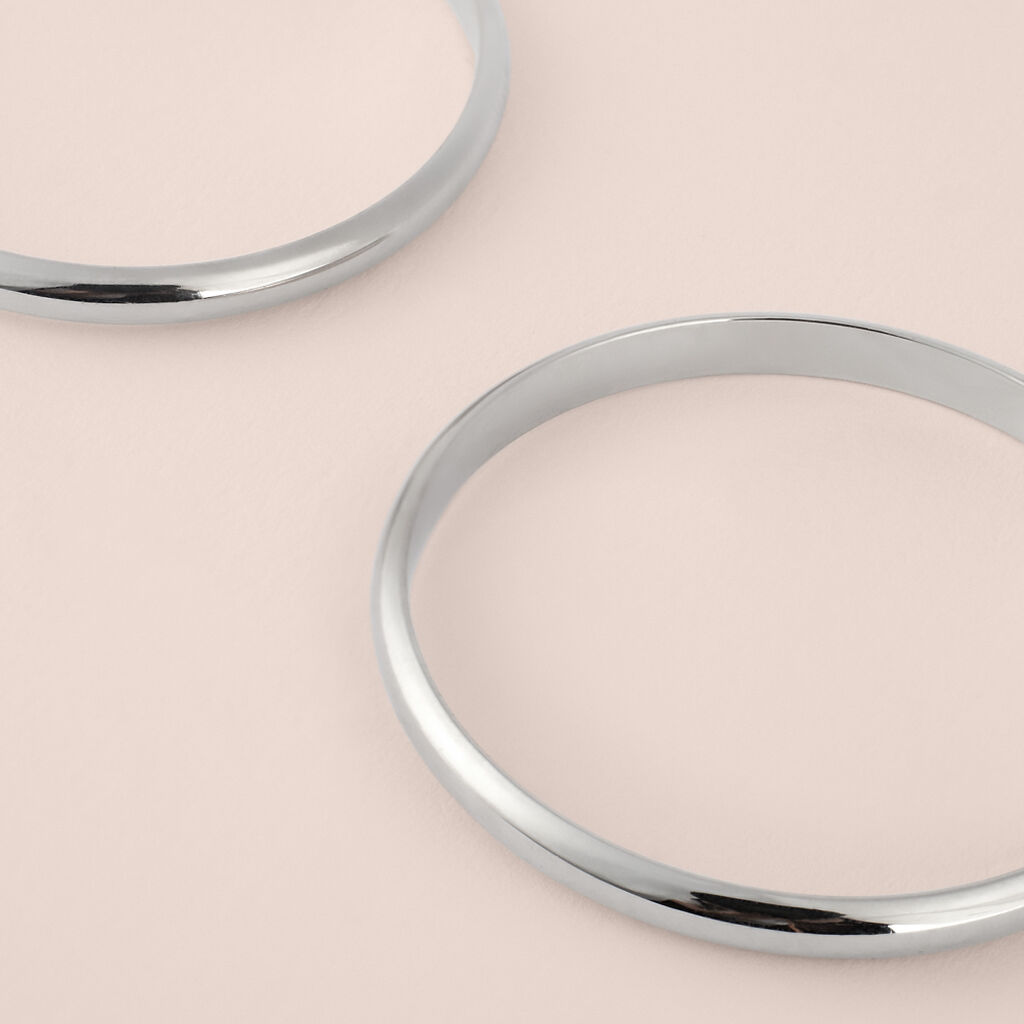 Orecchini A Cerchio Toujours Oro Bianco - Orecchini a Cerchio Donna | Stroili