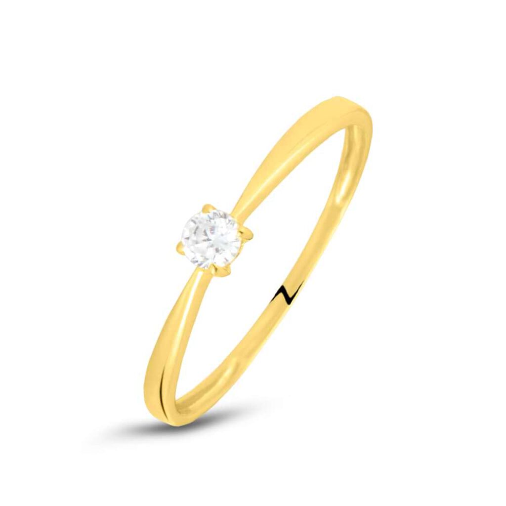 Anello Solitario Claire Oro Giallo Cubic Zirconia - Anelli con Pietre Donna | Stroili