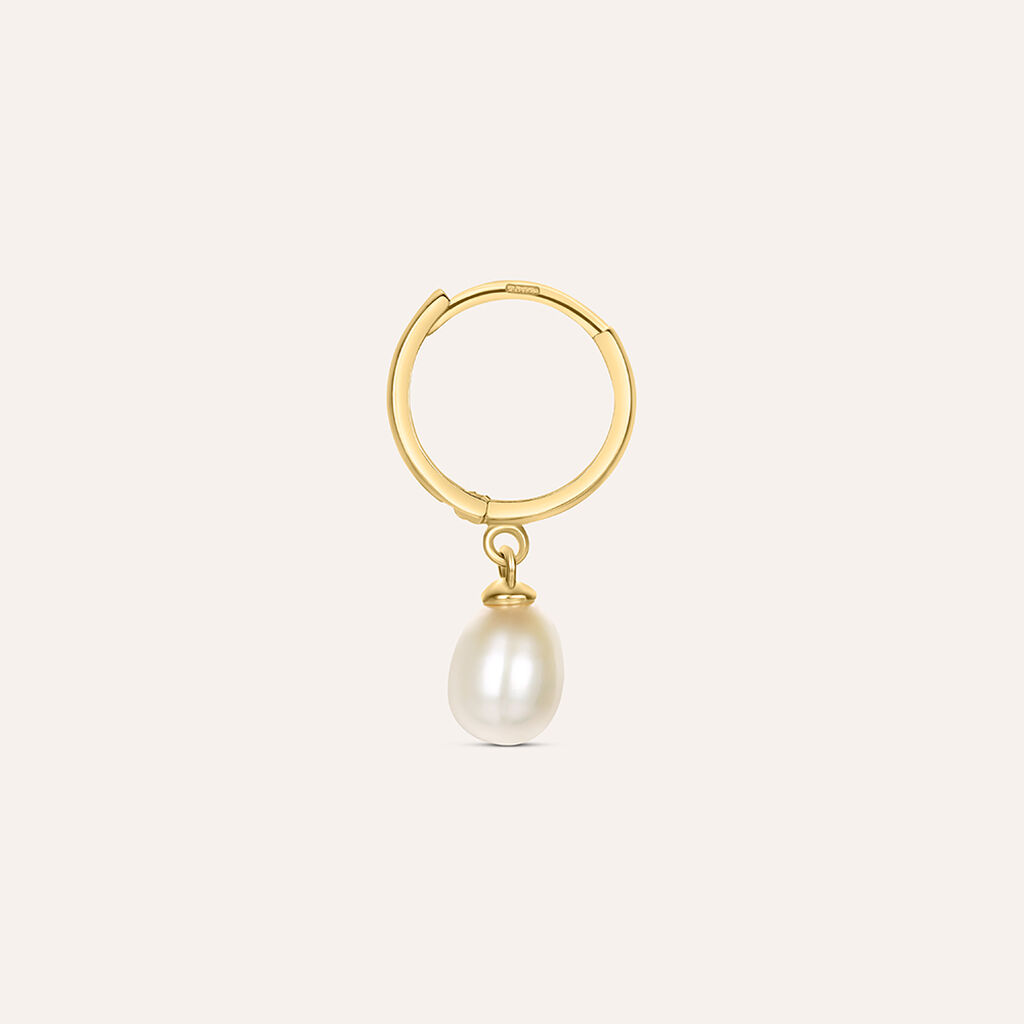 Mono Orecchino A Cerchio L'homme Or Oro Giallo Perla D'Acqua Dolce - Mono Orecchino Uomo | Stroili