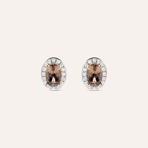 Orecchini Lobo Am&eacute;lie Oro Giallo Quarzo Cubic Zirconia - Orecchini a Lobo Donna | Stroili