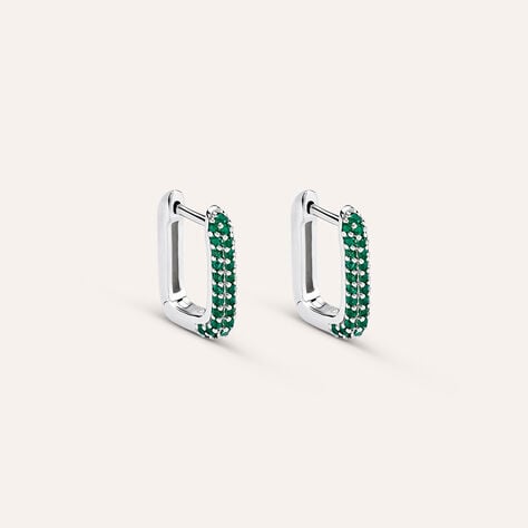 Orecchini A Cerchio Silver Rainbow Argento Rodiato Cubic Zirconia - Orecchini a Cerchio Donna | Stroili