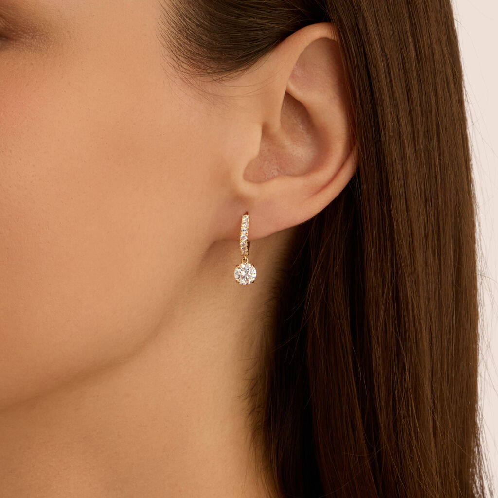 Orecchini A Cerchio Toujours Oro Giallo Cubic Zirconia - Orecchini a Cerchio Donna | Stroili