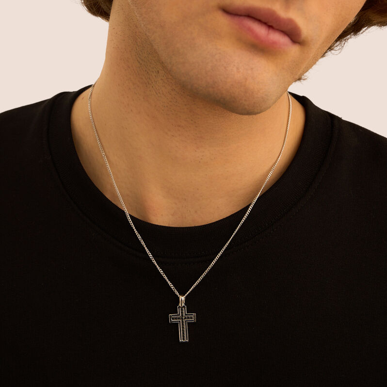 Collana Gentleman Argento Rodiato Cubic Zirconia - Collane Uomo | Stroili