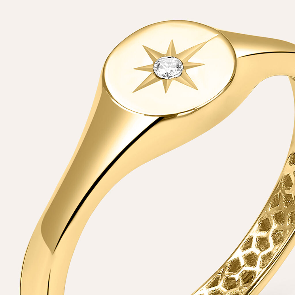 Anello Chevalier Beverly Oro Giallo Cubic Zirconia