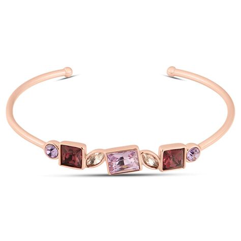 Bangle Violet Ottone Rosa Cristallo - Bracciali Rigidi Donna | Stroili