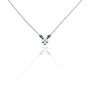 Collana Quadrifoglio in acciaio rodiato e strass