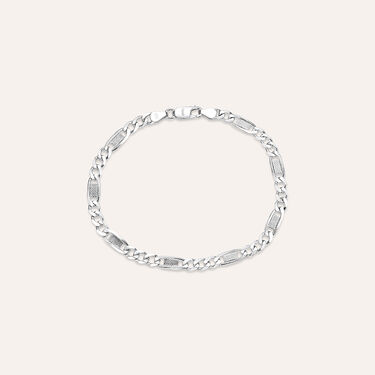 Bracciale Catena Gentleman Argento Rodiato