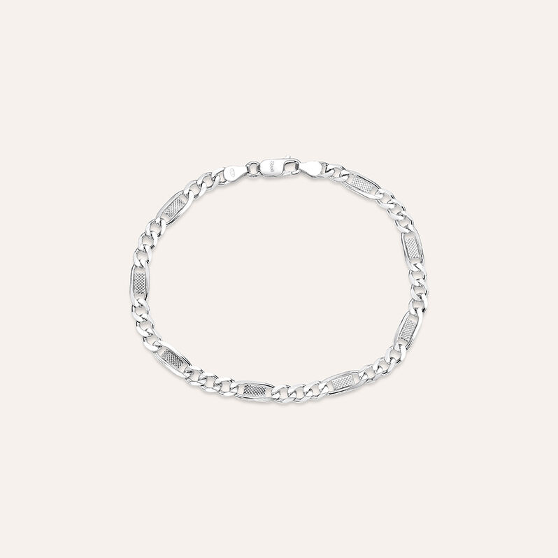 Bracciale Catena Gentleman Argento Rodiato - Bracciali Uomo | Stroili