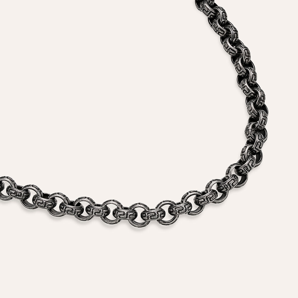 Bracciale Catena Man Code Acciaio Nero