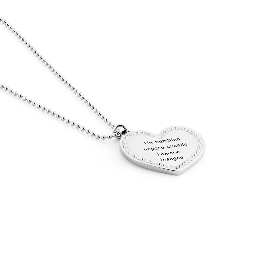 Collana Lady Message Acciaio Cristallo - Collane Donna | Stroili