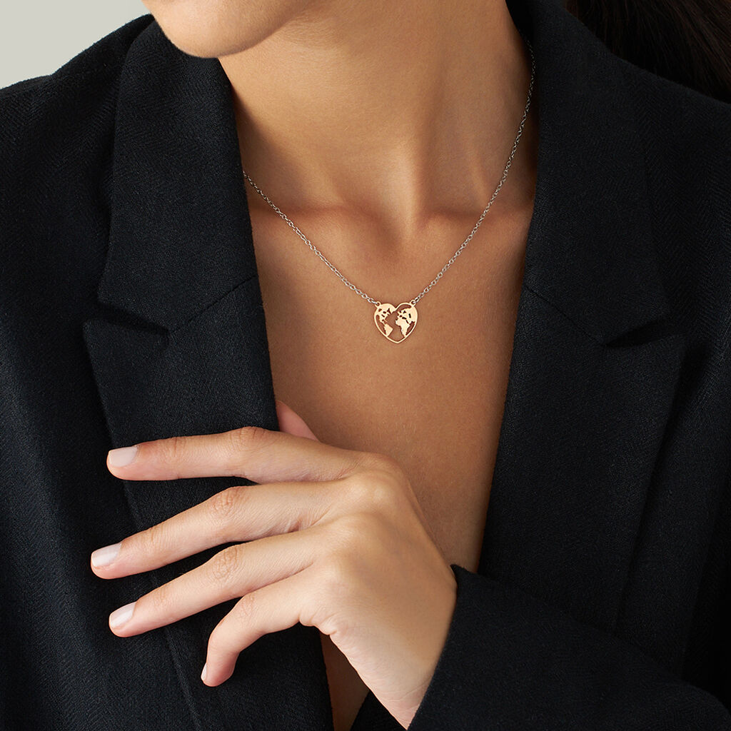 Collana Silver Collection Argento Bicolore Bianco / Rosa - Collane Donna | Stroili