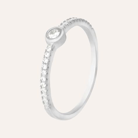 Anello Solitario Silver Elegance Argento Rodiato Cubic Zirconia - Anelli con Pietre Donna | Stroili