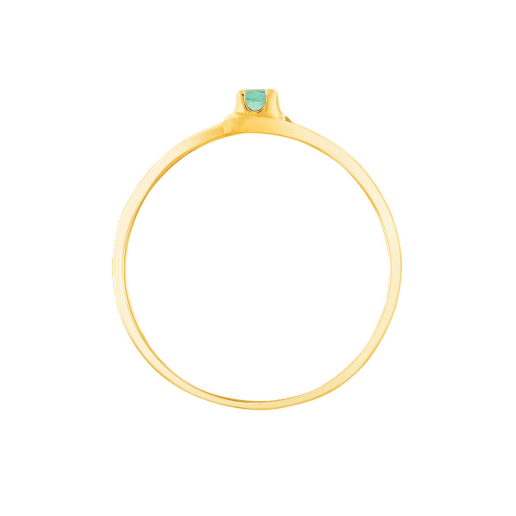 Anello Solitario Charlotte Oro Giallo Smeraldo - Anelli con Pietre Donna | Stroili