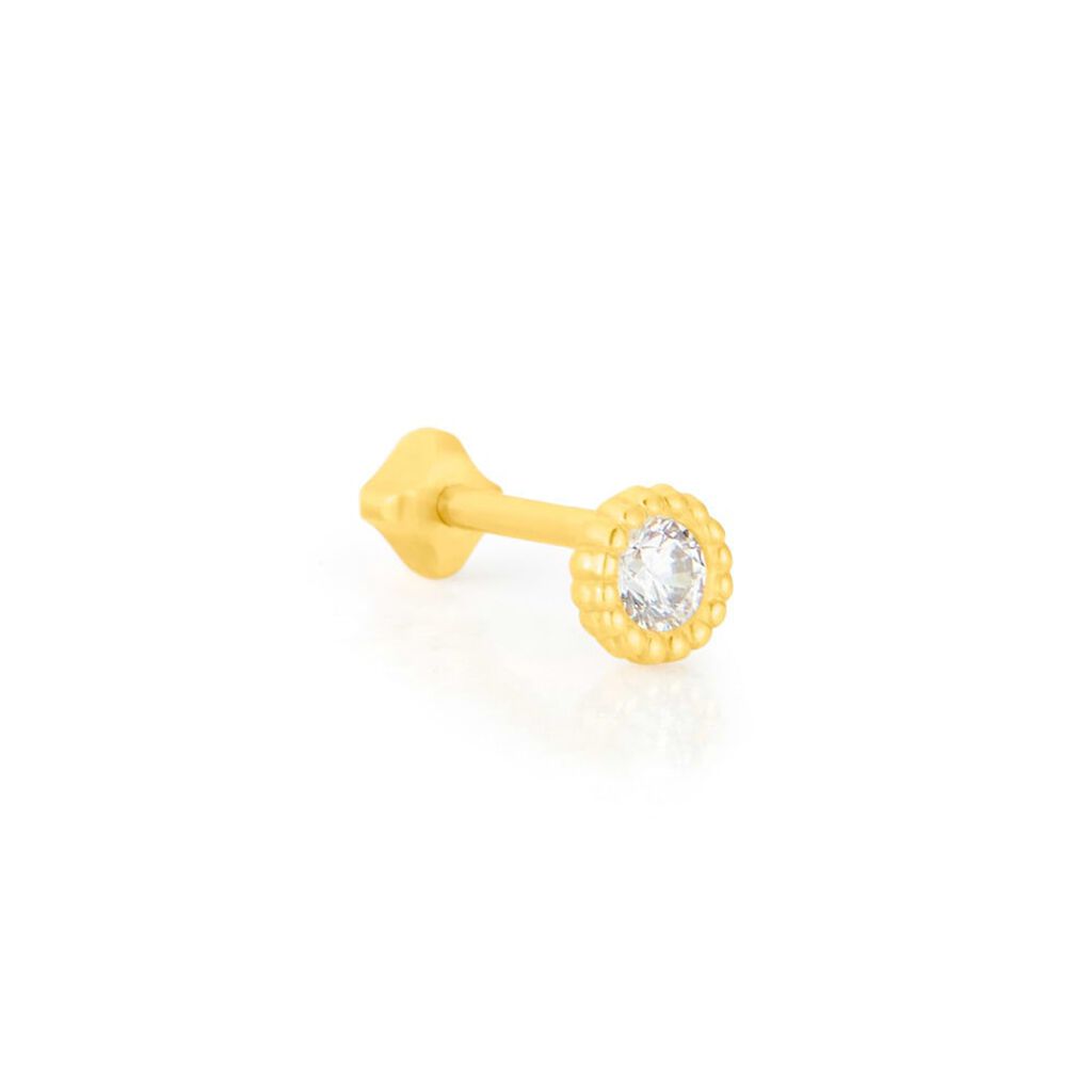 Piercing Orecchio Tragus Helix Conch Bon Ton Oro Giallo Cubic Zirconia - Piercing Orecchio Donna | Stroili