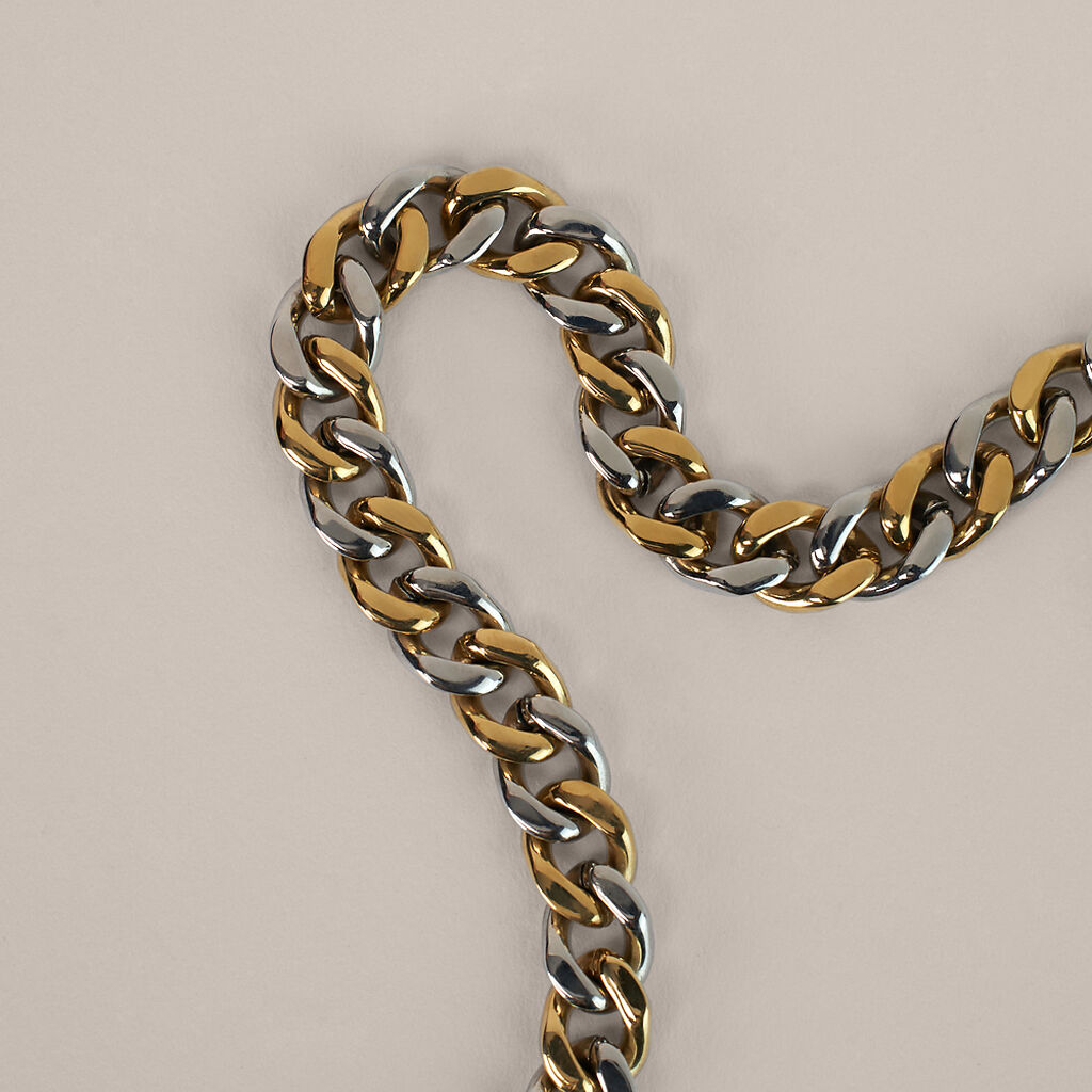 Bracciale Catena Man Code Acciaio Bicolore