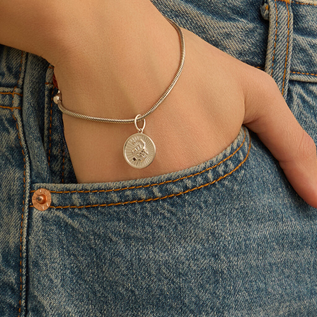 Pendente Love Beats Argento Rodiato Cubic Zirconia