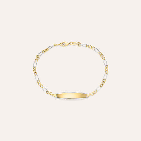 Bracciale Con Targhetta Holy Oro Bicolore - Bracciali con Incisione Bambino | Stroili