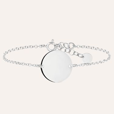 Bracciale Con Targhetta Silver Collection Argento Rodiato
