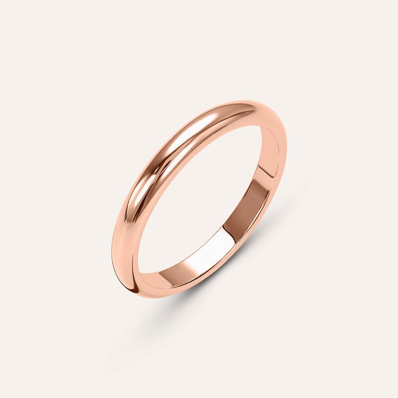 Fede Francesina 2.5 mm Oro Rosa - Anelli con Incisione Unisex | Stroili