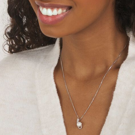 Collana Silver Pearls Argento Rodiato Perla sintentica Cubic Zirconia - Collane Donna | Stroili