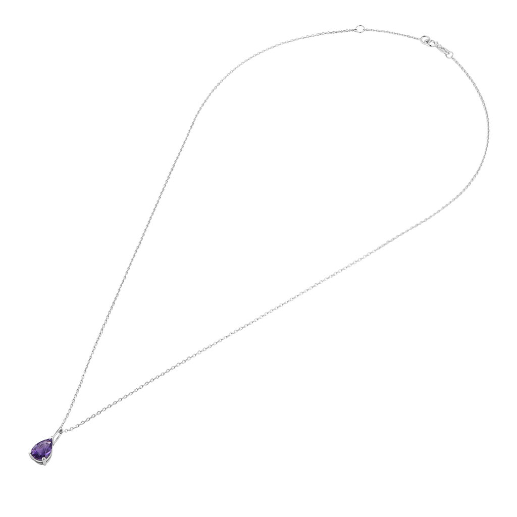 Collana Punto Luce Amélie Oro Bianco Ametista - Collane Punto Luce Donna | Stroili