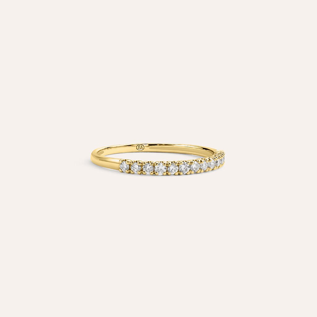 Anello Semi-eternity Diamade Glam Oro Giallo Diamante Lab-Grown - Anelli con Pietre Donna | Stroili