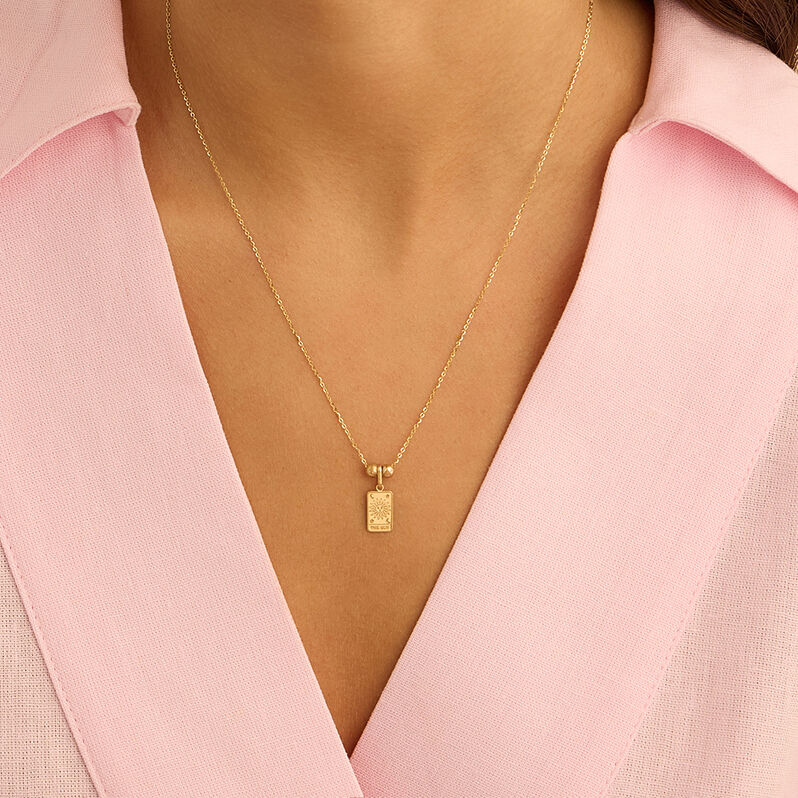 Pendente Tarocchi Carta Del Sole Po&egrave;me Oro Giallo - Ciondoli Donna | Stroili