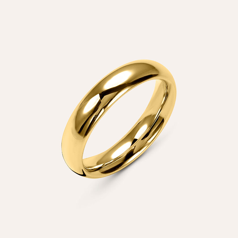 Fede Comoda Leggera 4.5 mm Oro Giallo - Anelli con Incisione Unisex | Stroili
