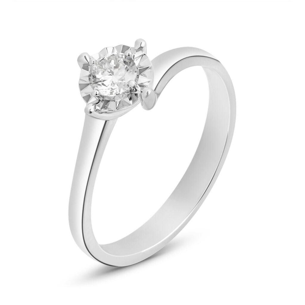 Anello Solitario Valentino Diamotion Oro Bianco Diamante