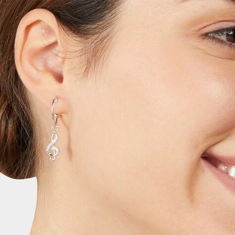 Orecchini Spaiati Silver Moments Argento Rodiato Cubic Zirconia - Orecchini a Cerchio Donna | Stroili