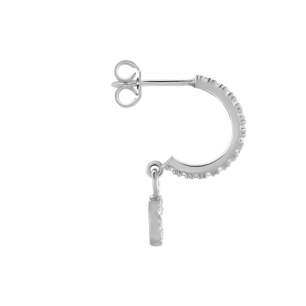 Mono Orecchino A Cerchio Silver Moments Argento Rodiato Cubic Zirconia - Mono Orecchino Donna | Stroili
