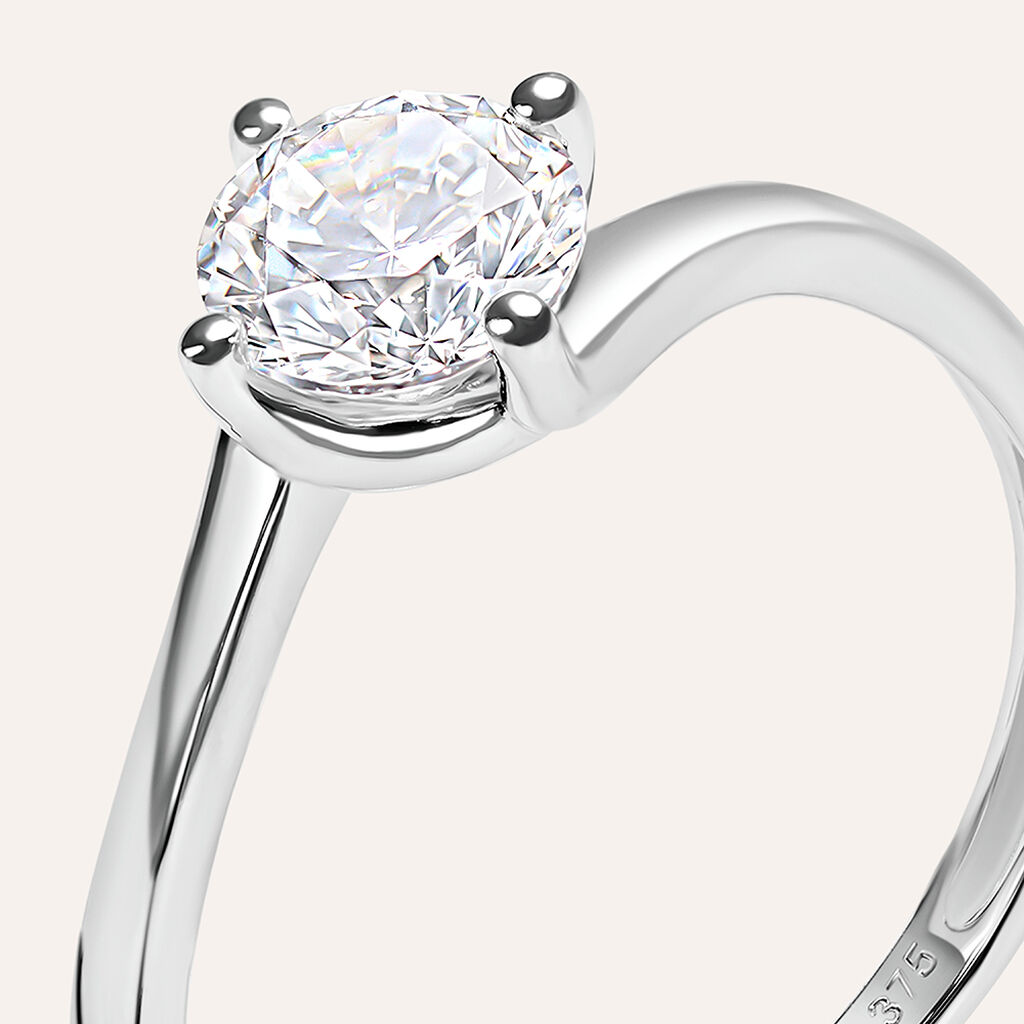 Anello Solitario Claire Oro Bianco Cubic Zirconia - Anelli con Pietre Donna | Stroili