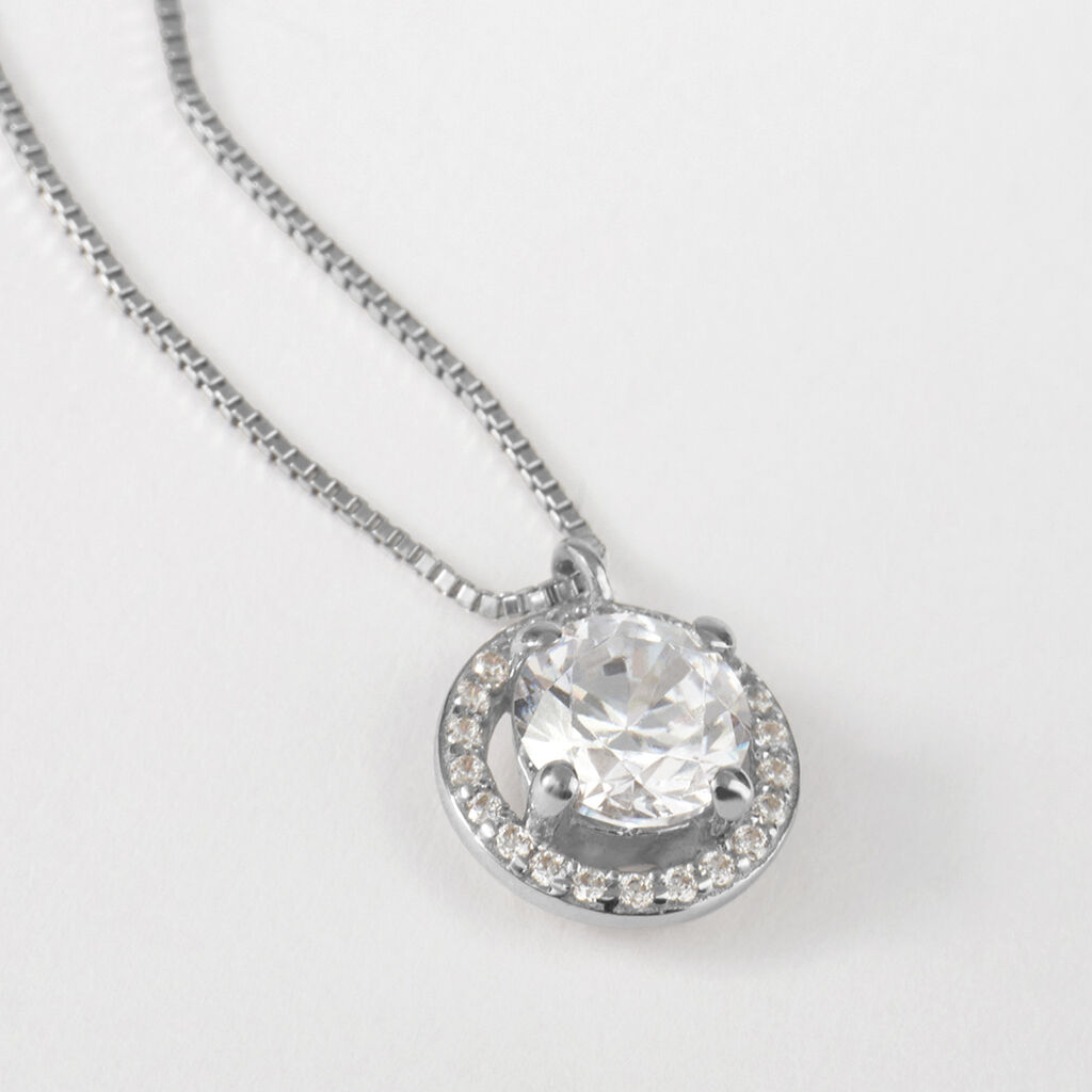 Collana Punto Luce Claire Oro Bianco Cubic Zirconia - Collane Punto Luce Donna | Stroili