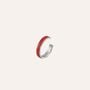 Anello in acciaio con smalto rosso