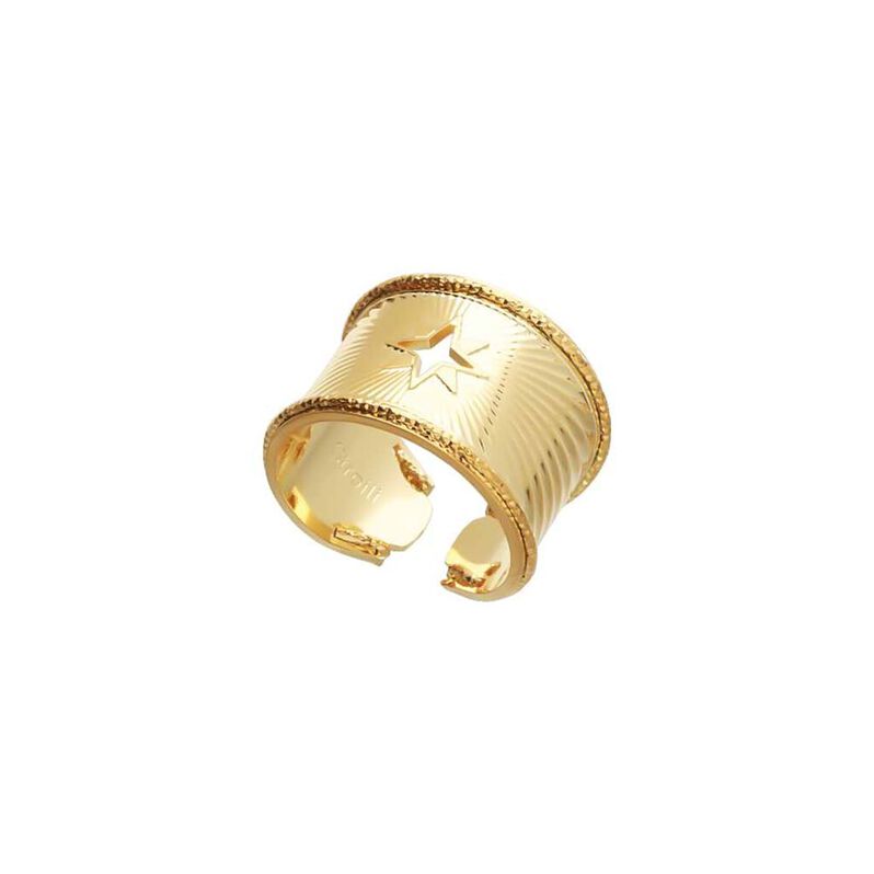 Anello rosa dei venti a fascia in bronzo dorato - Anelli Donna | Stroili