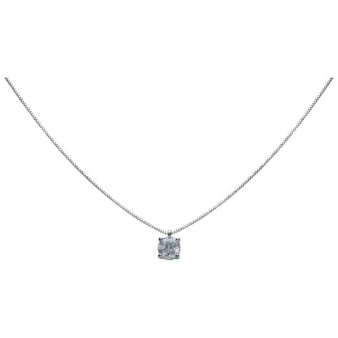 Girocollo punto luce in oro bianco con brillante 0.50 ct - Collane Donna | Stroili