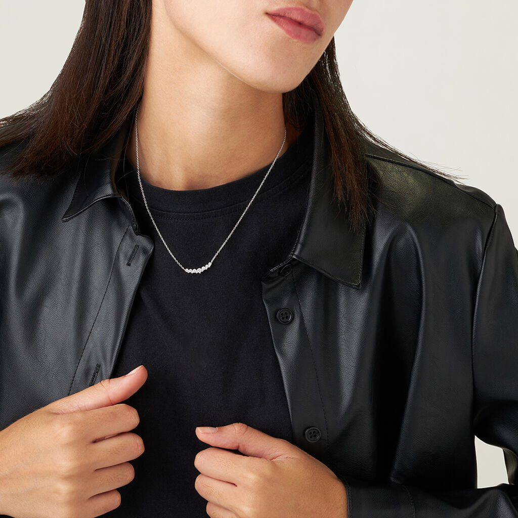 Collana Silver Elegance Argento Rodiato Cubic Zirconia - Collane Donna | Stroili