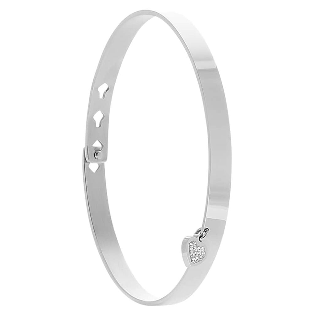 Bangle Lady Message Acciaio Cristallo - Bracciali Rigidi Donna | Stroili