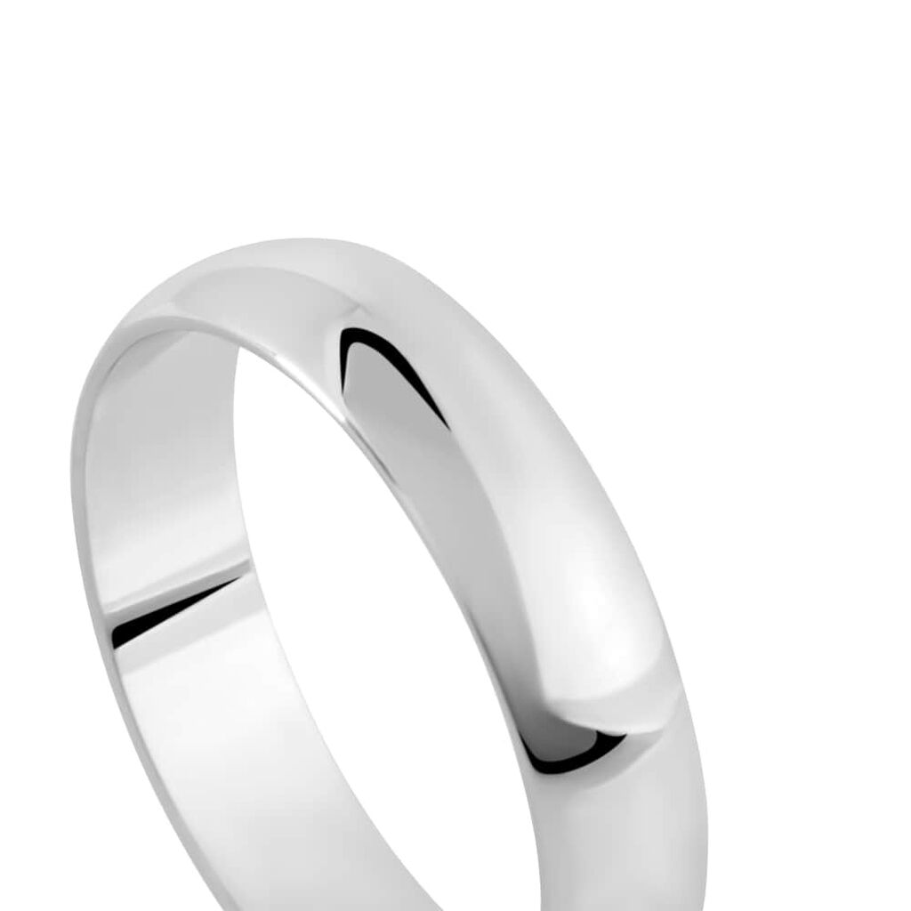 Fede Mantovana 5 mm Oro Bianco - Anelli con Incisione Unisex | Stroili