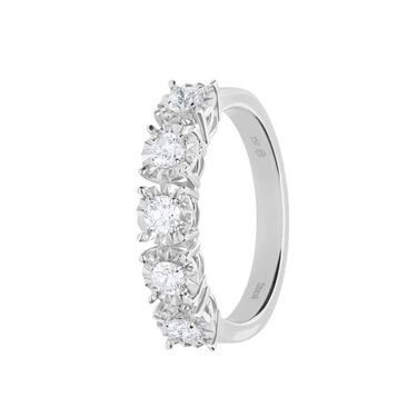 Anello Riviere Diamotion Oro Bianco Diamanti