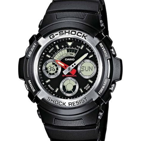 Orologio Cronografo Uomo Casio G-Shock quadrante nero AW-590-1AER-SA20 - Orologi Sportivi Uomo | Stroili